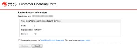 Trend Micro™ Customer Licensing Portal.